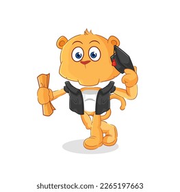 the lioness graduation vector. cartoon character