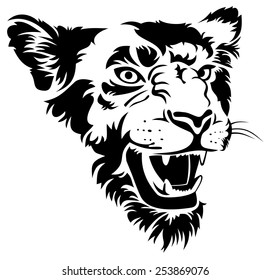 lioness growling