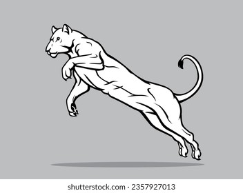 Lioness Hunt, Leaping Attack Wild Animal