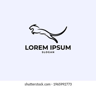 Lioness Logo Design Outline Vector