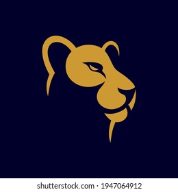 Diseño del logotipo de la leona, ilustración vectorial