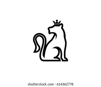 Lioness logo vector 4