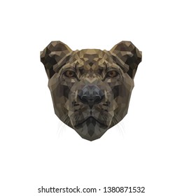 Lioness Low Poly Art Work