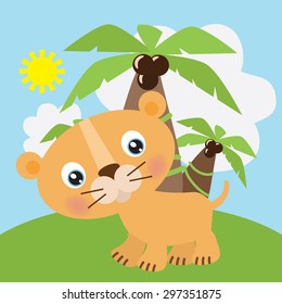 Lioness vector illustration