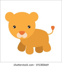 Lioness vector safari illustration