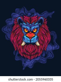 ilustración de dibujos animados en fondo oscuro