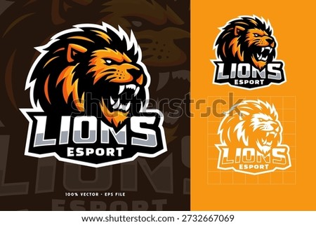 Lions Esport Logo Mascot Vector