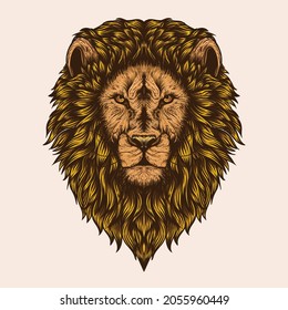 lions face head artwork illustration 