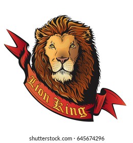 Lion's head illustration