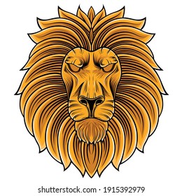 Angry Brown Lion Roar Text Esport Stock Vector (Royalty Free) 1682107438