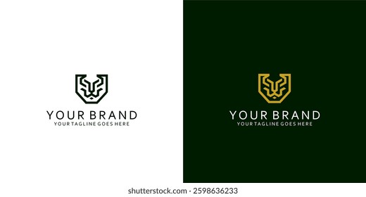 Lion's head logo. Lion's Head Illustration Icon Gives a Firm Impression