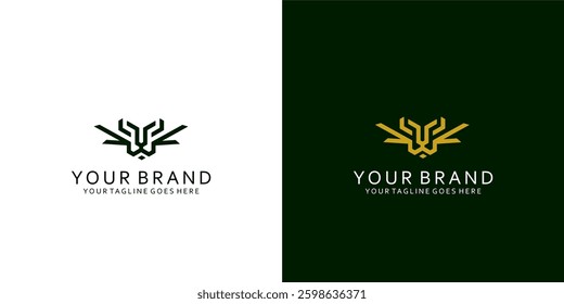 Lion's head logo. Lion's Head Illustration Icon Gives a Firm Impression