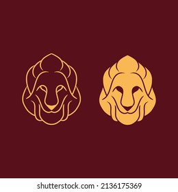 Lions head logo is suitable for esports team Premium Vector
