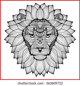 950 One line lion Images, Stock Photos & Vectors | Shutterstock