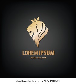 lion's head in profile. Template Logo. Company logo design