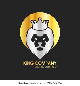 lion's head in profile. Template Logo. Company logo design