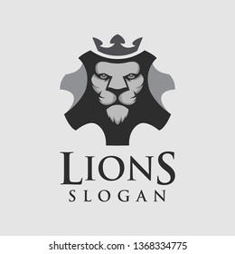 lions logo design