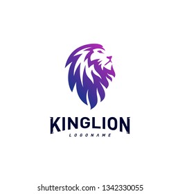 Lions Logo Design Concept. King Lions Logo Design Template Vector. Icon Symbol