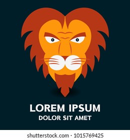 Lion's logo . Vector illustration isolated on background .
