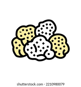 lions mane mushroom color icon vector. lions mane mushroom sign. isolated symbol illustration