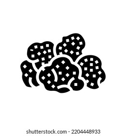 lions mane mushroom glyph icon vector. lions mane mushroom sign. isolated symbol illustration
