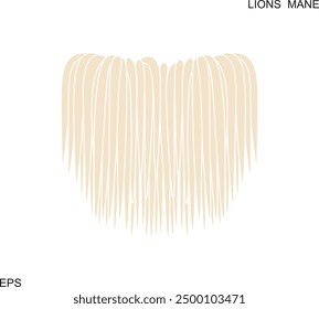 Lion's mane mushroom  logo. Isolated lion's mane mushroom   on white background