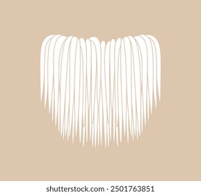 Lion's mane mushroom  logo. Isolated lion's mane mushroom   on white background