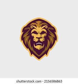 Lions mascot logo design illustration for sport or e-sport team