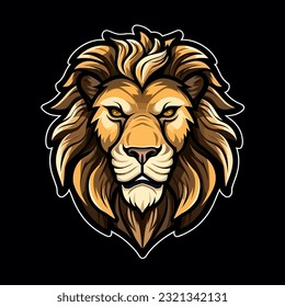 Lions mascot logo design illustration