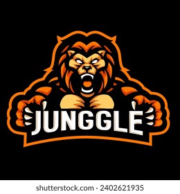 Lions mascot logo design illustration 