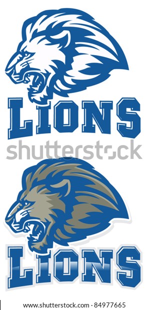 Lions Mascot Perfect Any Sport Mascot Stock Vector (Royalty Free) 84977665