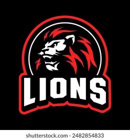 LIONS SPORTS LOGO DESIGN TEMPLATE
