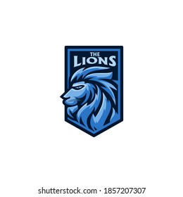 The Lions Sports Team Club Logo Template Vector 