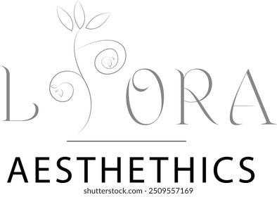 Vector de diseño de logotipo de estética de Liora
