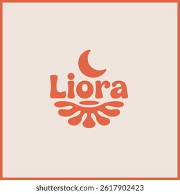 Liora Logo - Feminine Sun Themed Wordmark For Lifestyle Brand