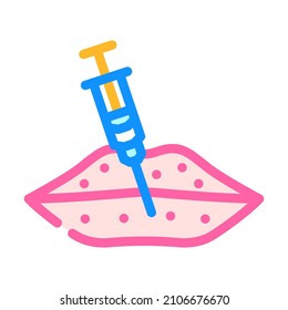 lip augmentation color icon vector. lip augmentation sign. isolated symbol illustration
