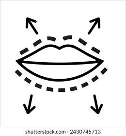 lip augmentation icon vector illustration symbol