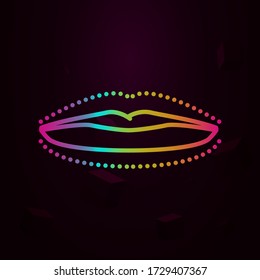 Lip augmentation nolan icon Simple thin line, outline vector of Anti age icons for ui and ux, website or mobile application