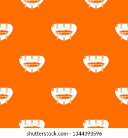 Lip augmentation pattern vector orange for any web design best