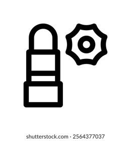 Lip balm. Editable stroke vector icon.