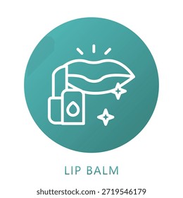 Relleno Del Gradiente Del Bálsamo Del Labio, Mini Icono De La Ilustración Relativo Al Cuidado Personal, Tienda De La Belleza, Cuidado Corporal Y Más. Uso Para El Concepto Moderno, Ui, Web Ux Y Desarrollo De App.