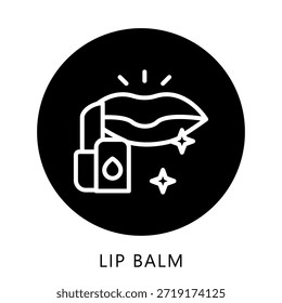 Botón Del Icono Del Bálsamo Labial, Mini Ilustración Relacionada Con El Cuidado Personal. Uso Para El Concepto Moderno, Ui, Web Ux Y Desarrollo De App.