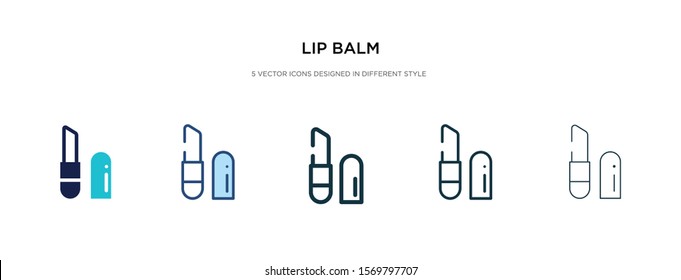 lip balm icon in different style vector illustration. two colored and black lip balm vector icons designed in filled, outline, line and stroke style can be used for web, mobile, ui