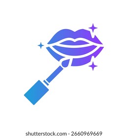Lip Balm Icon Glyph Gradient Vector Illustration