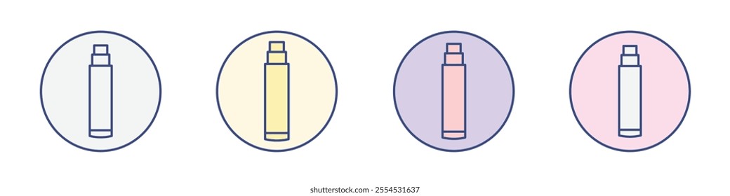 Lip balm icon Thin line flat illustration