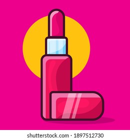 ilustración vectorial de dibujos animados aislados de balm labial en estilo plano