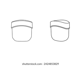 Lip Balm outline vector icon. Black simple illustration of body care, personal hygiene product. Hand-drawn design vector illustration for logo design, posters, wall art. isolated on white background.