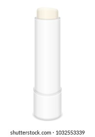 Lip balm stick on a white background. Vector illustration.