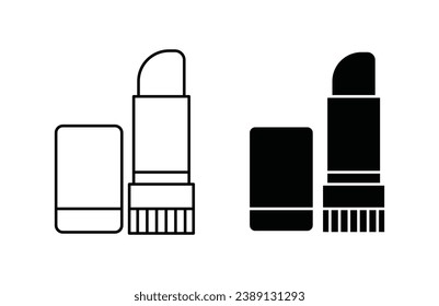 Lip balm vector icon set. vector illustration