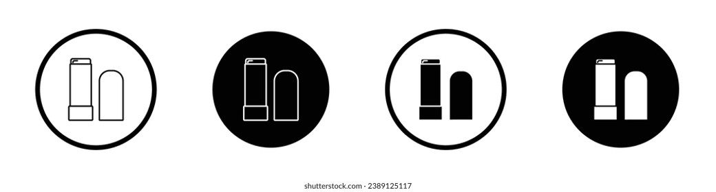 Lip balm vector illustration set. Woman lipstick vector icon suitable for apps and websites UI designs.